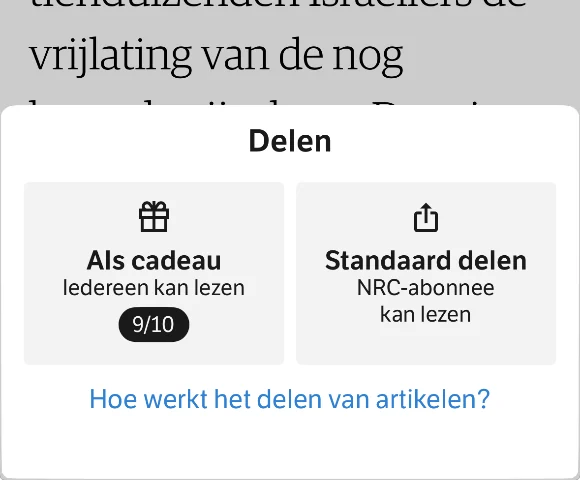 Geef NRC-artikelen cadeau