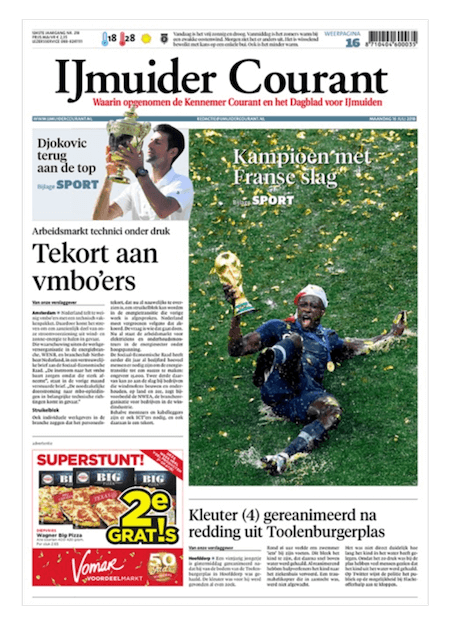 IJmuider Courant van maandag tot vrijdag