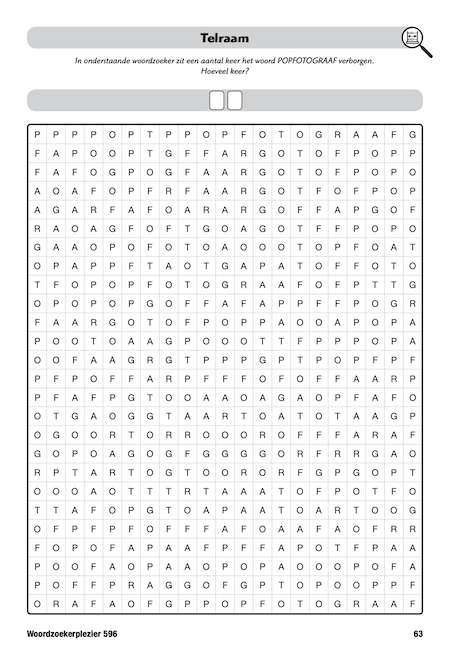 Denksport Woordzoeker Plezier