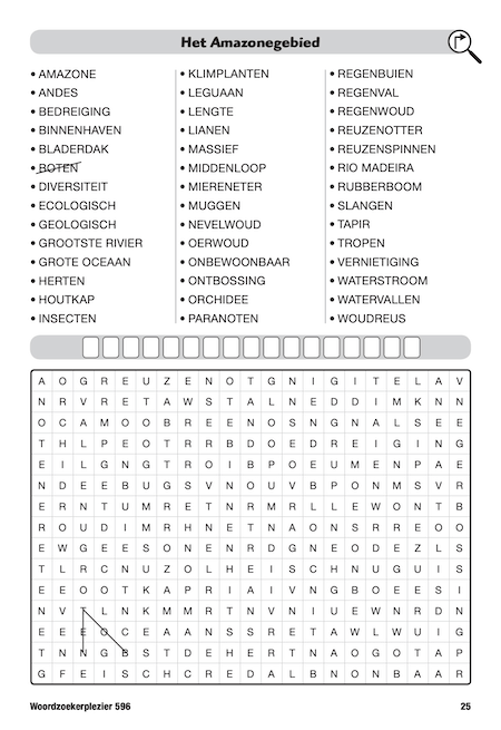 Denksport Woordzoeker Plezier
