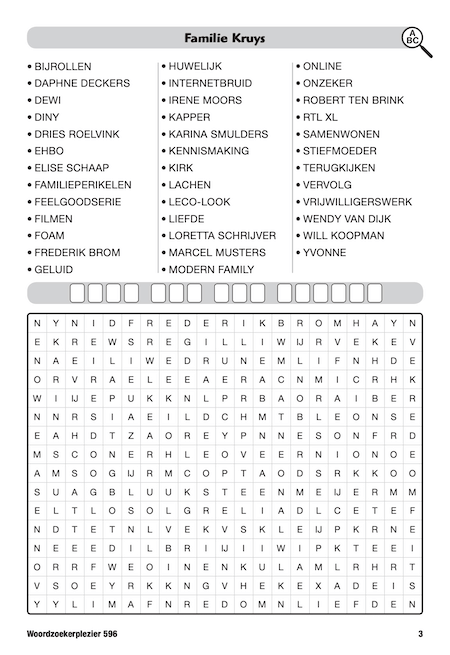 Denksport Woordzoeker Plezier