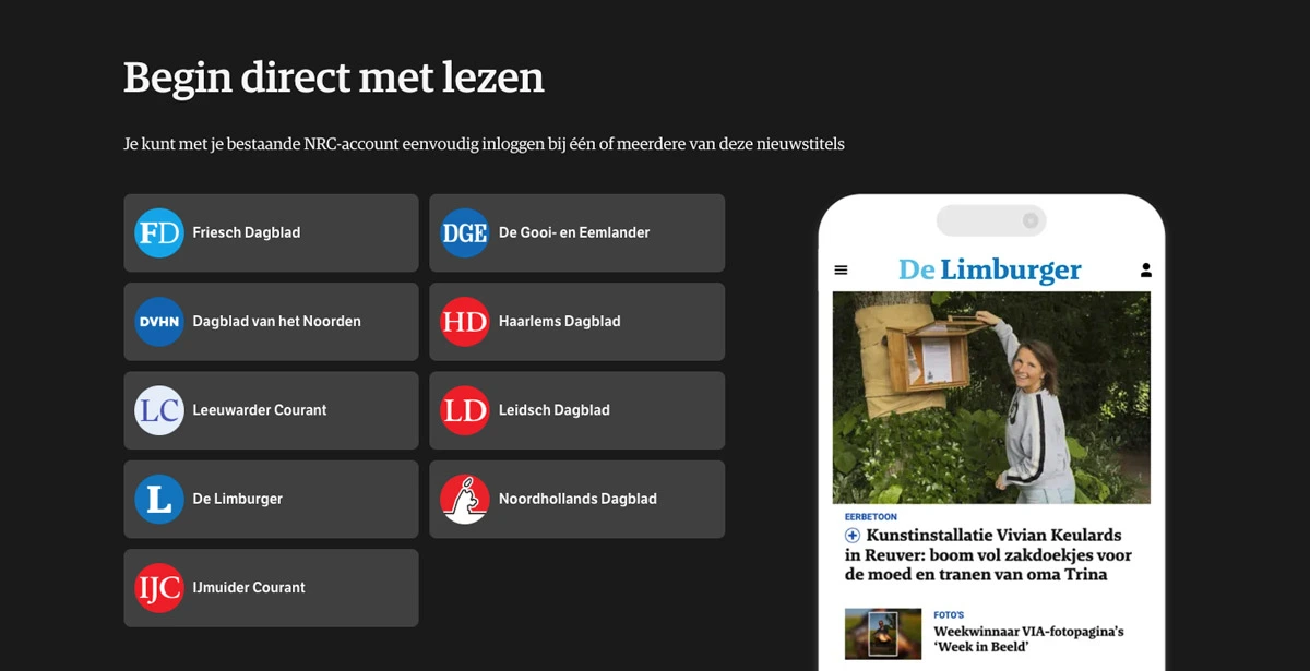 NRC abonnement uitgebreid met regionieuws